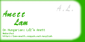 anett lam business card